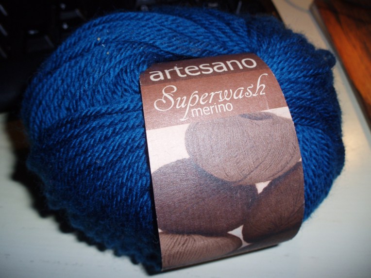 Typical yarn label brand and name info